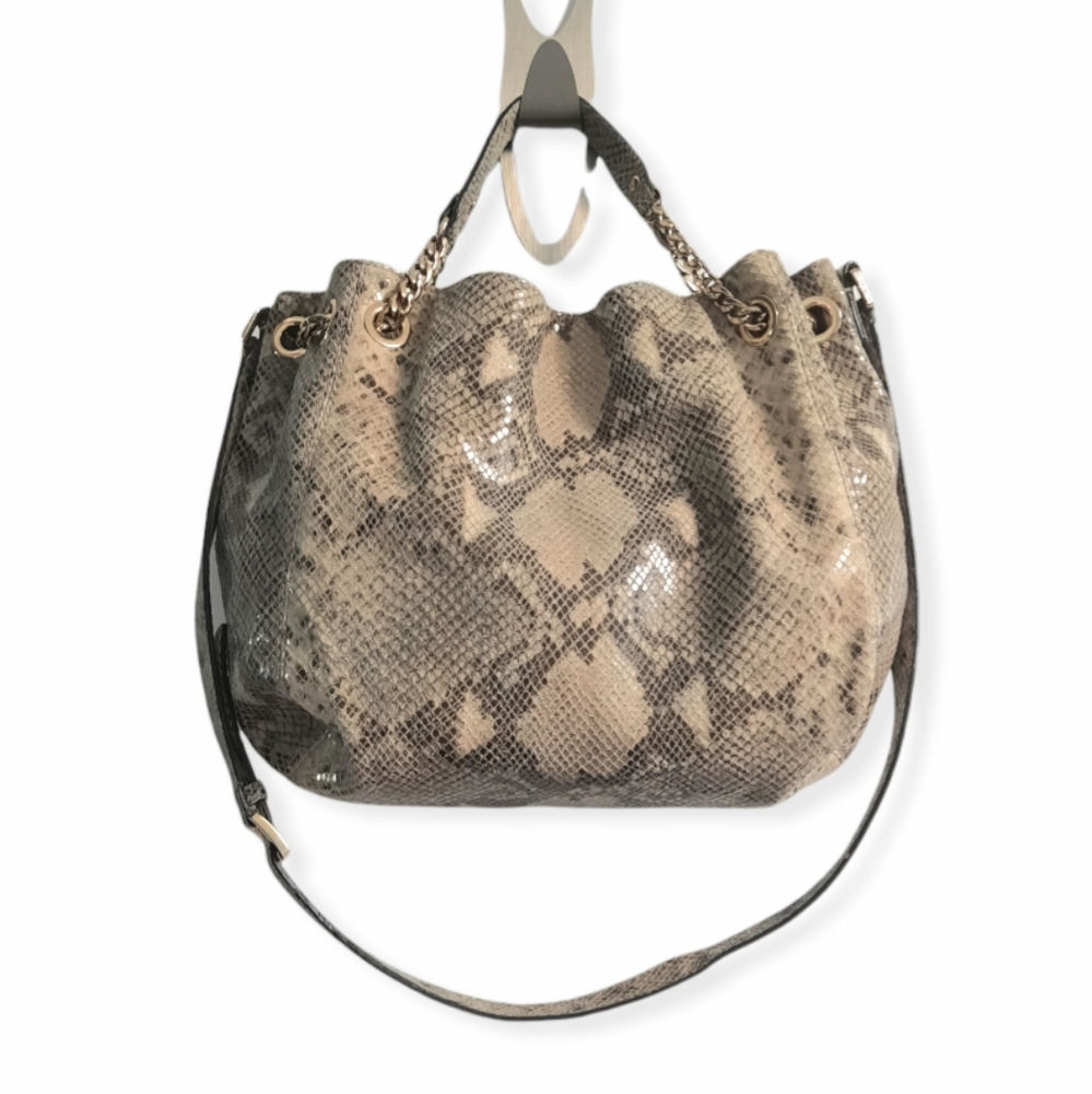 MICHAEL KORS Purse snakeskin print shoulder Bag - Picture 6 of 15